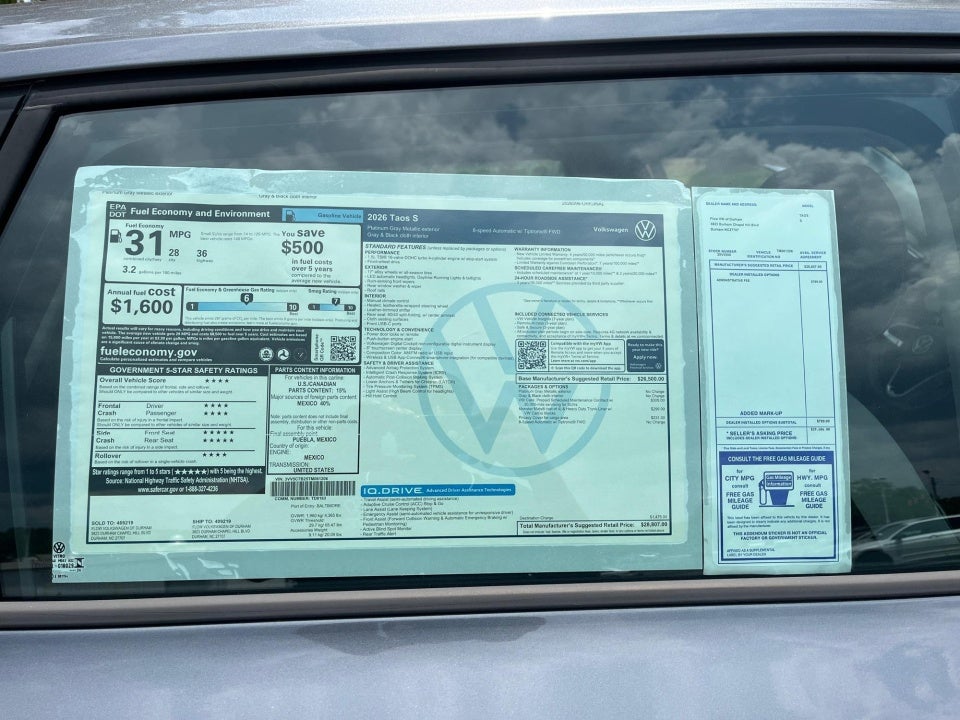 2026 Volkswagen Taos S