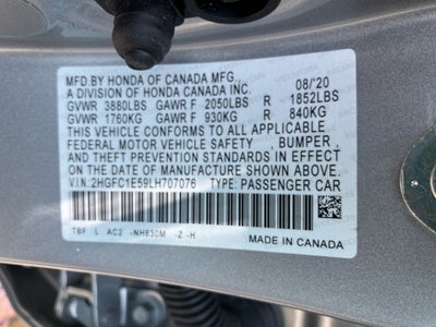 2020 Honda Civic Si Base