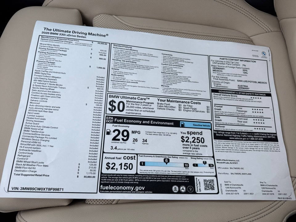 2026 BMW 330i xDrive NA