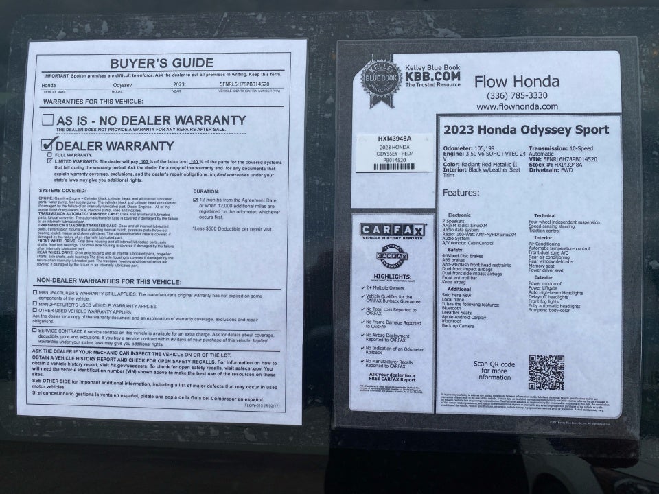 2023 Honda Odyssey Sport