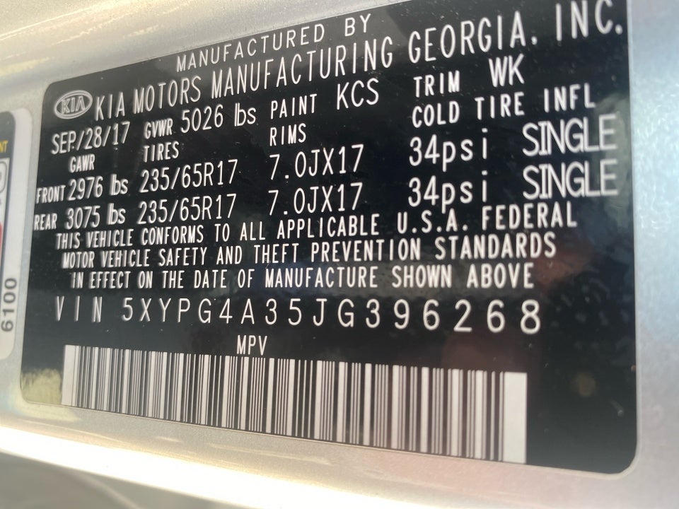 2018 Kia Sorento 2.4L LX