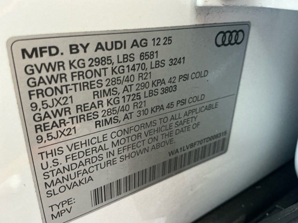 2026 Audi Q7 Premium Plus 55 TFSI quattro tiptronic