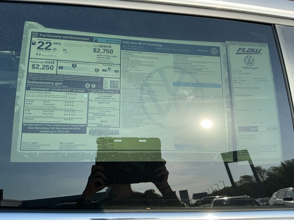 2026 Volkswagen Atlas SE with Technology