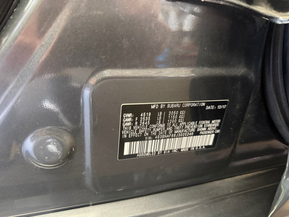 2018 Subaru Legacy Premium