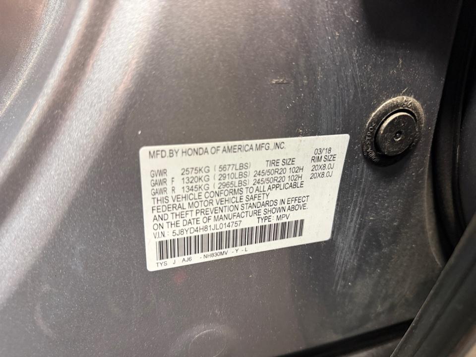 2018 Acura MDX w/Advance Pkg