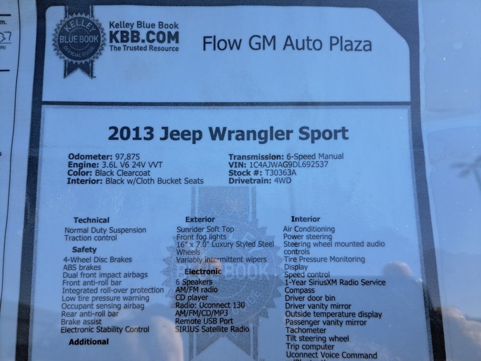 2013 Jeep Wrangler Sport