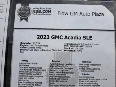 2023 GMC Acadia AWD SLE