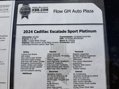 2024 Cadillac Escalade 4WD Sport Platinum