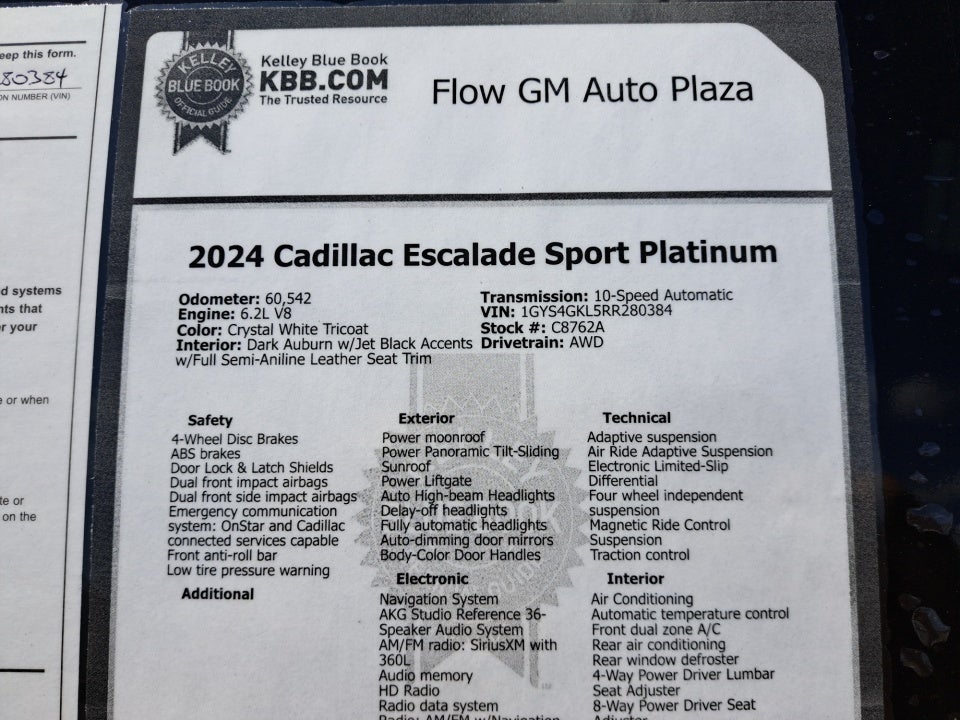2024 Cadillac Escalade 4WD Sport Platinum