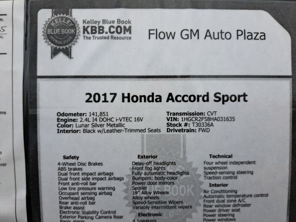 2017 Honda Accord Sport