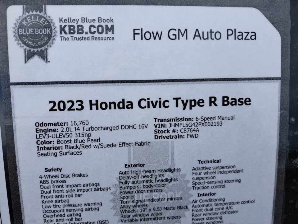 2023 Honda Civic Type R Manual