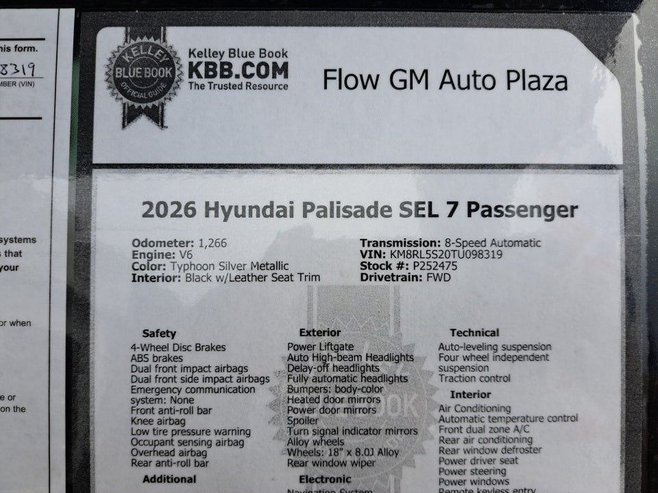 2026 Hyundai Palisade SEL 7P