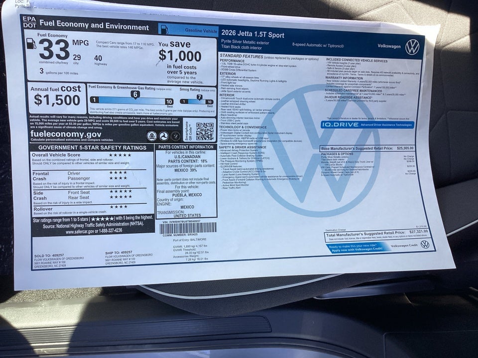 2026 Volkswagen Jetta Sport