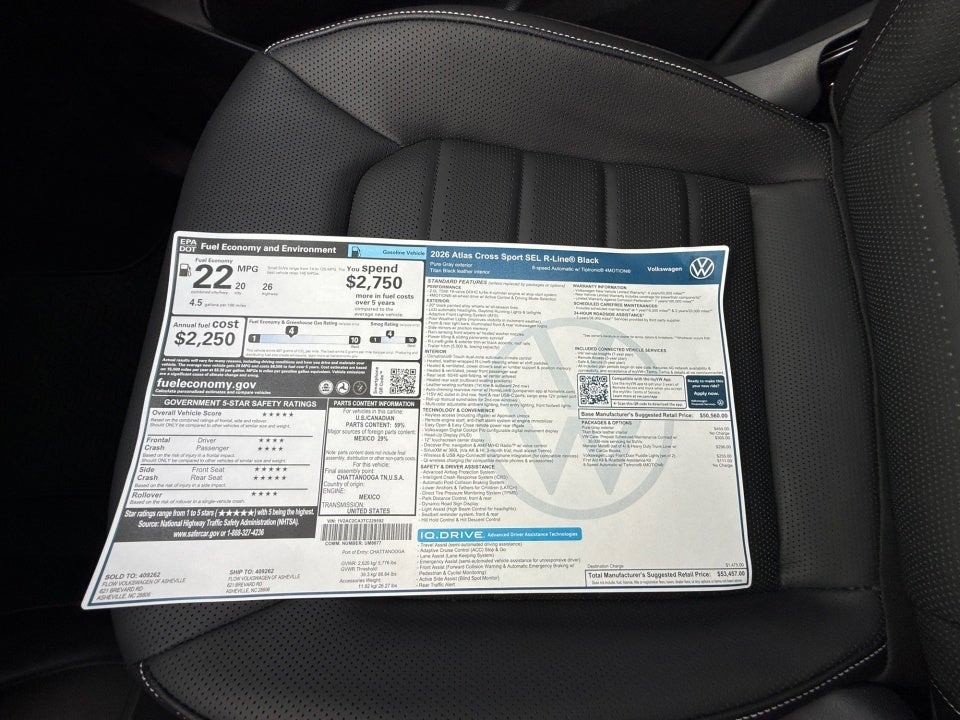 2026 Volkswagen Atlas Cross Sport SEL R-Line Black