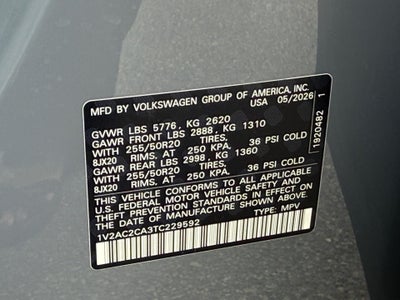 2026 Volkswagen Atlas Cross Sport SEL R-Line Black