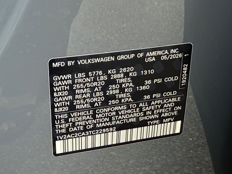 2026 Volkswagen Atlas Cross Sport SEL R-Line Black