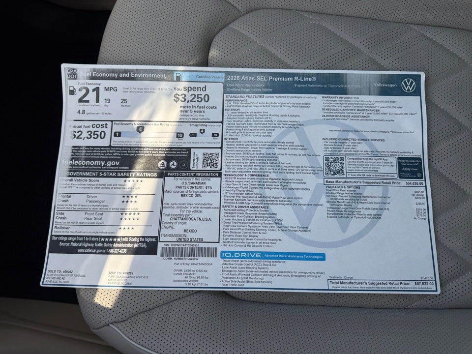 2026 Volkswagen Atlas SEL Premium R-Line