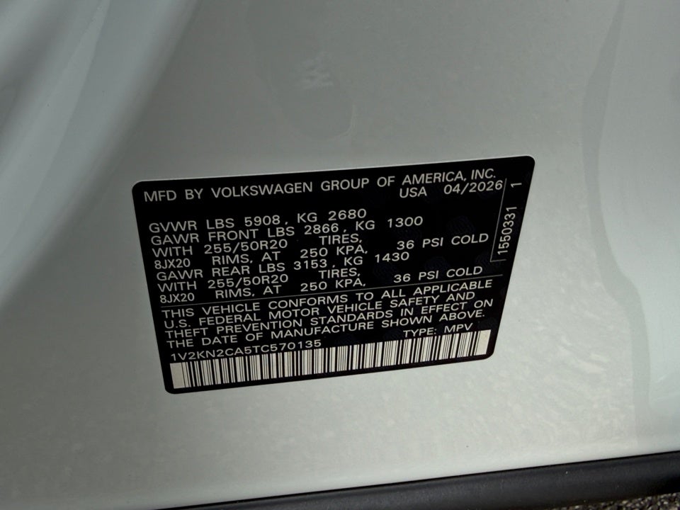 2026 Volkswagen Atlas SE with Technology