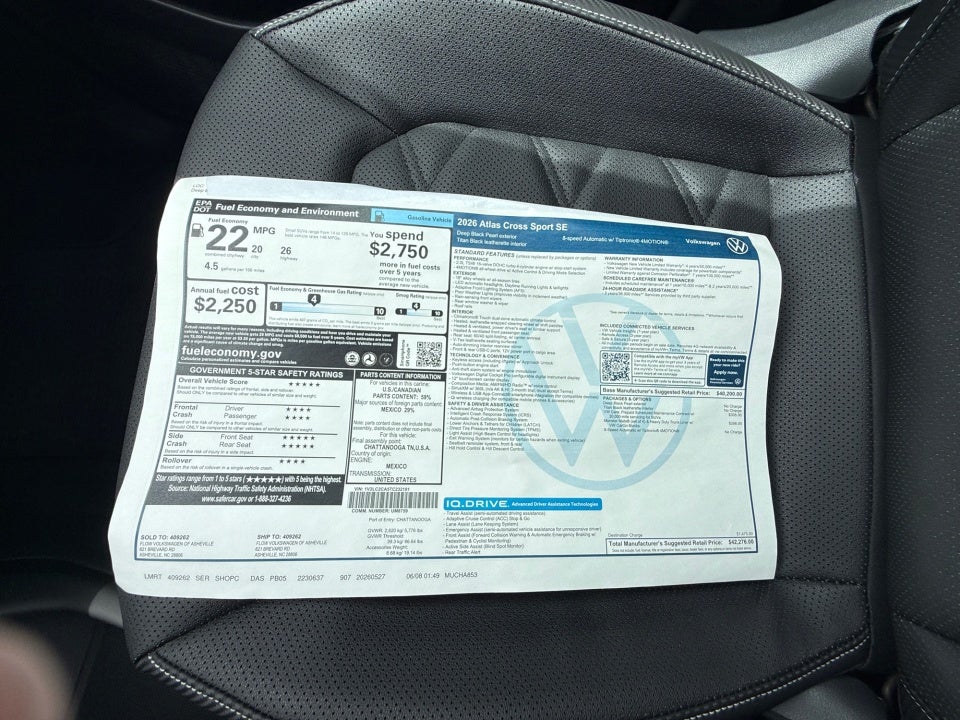 2026 Volkswagen Atlas Cross Sport 2.0T SE