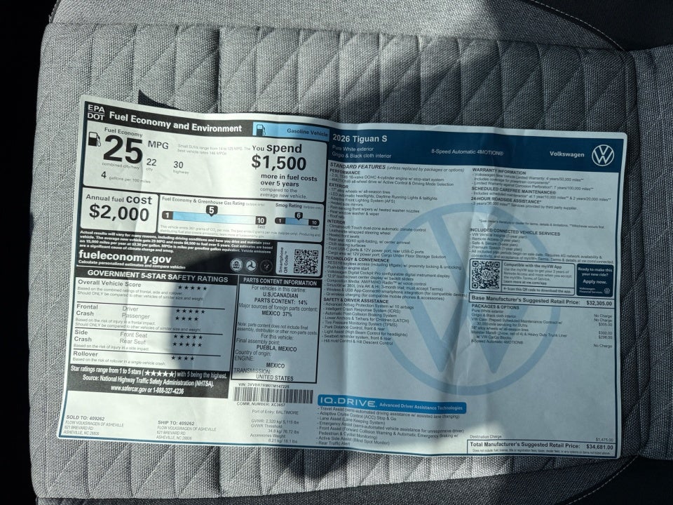 2026 Volkswagen Tiguan S