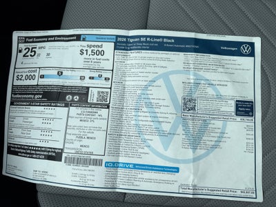 2026 Volkswagen Tiguan SE R-Line Black
