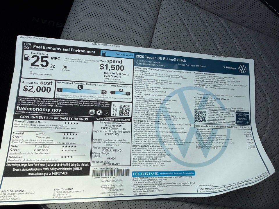 2026 Volkswagen Tiguan SE R-Line Black