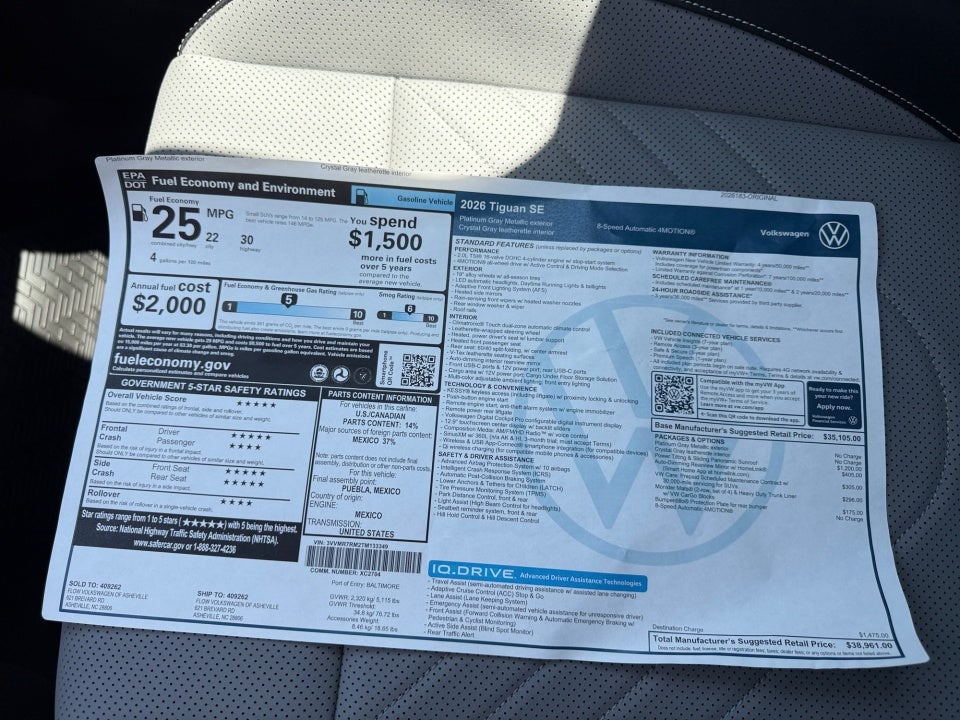 2026 Volkswagen Tiguan SE