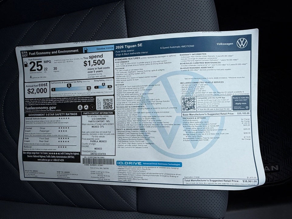 2026 Volkswagen Tiguan SE