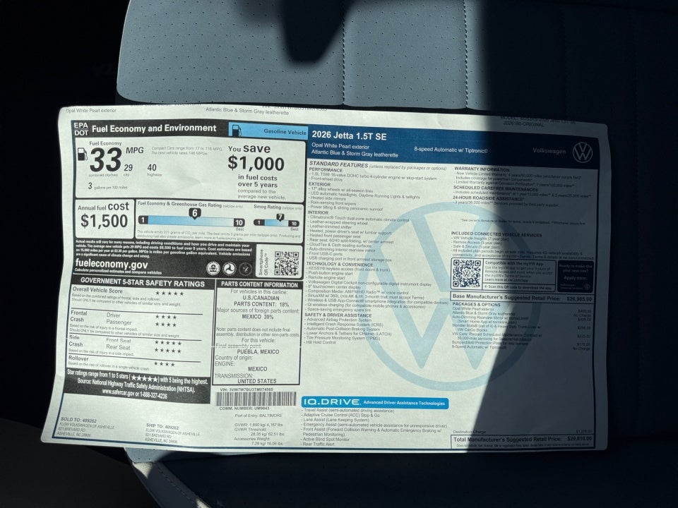 2026 Volkswagen Jetta SE