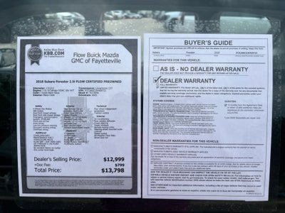2018 Subaru Forester 2.5i (CVT)
