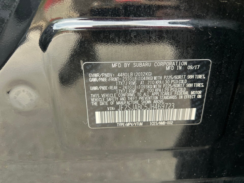 2018 Subaru Forester 2.5i (CVT)
