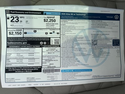 2026 Volkswagen Atlas 2.0T SE w/Technology
