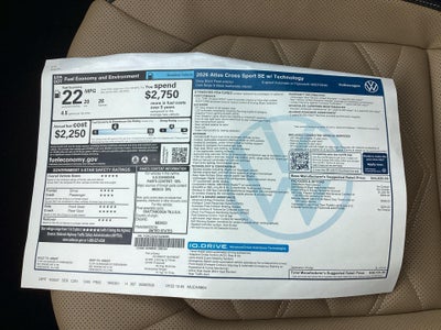 2026 Volkswagen Atlas Cross Sport SE with Technology