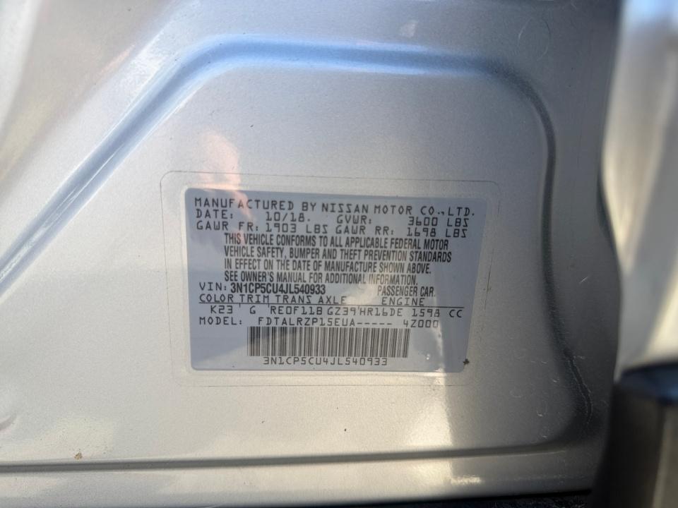 2018 Nissan Kicks S
