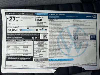 2026 Volkswagen Golf GTI Autobahn