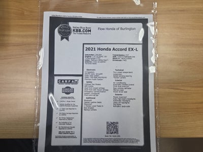 2021 Honda Accord EX-L