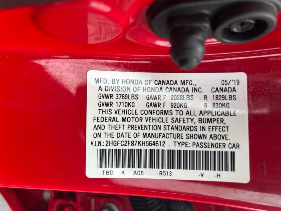 2019 Honda Civic Sport