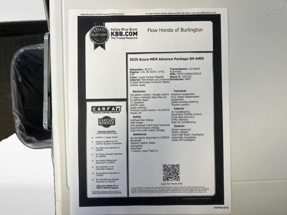 2025 Acura MDX w/Advance Package