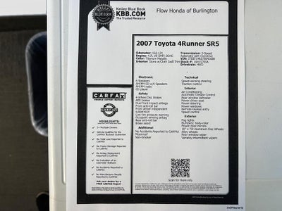 2007 Toyota 4Runner SR5